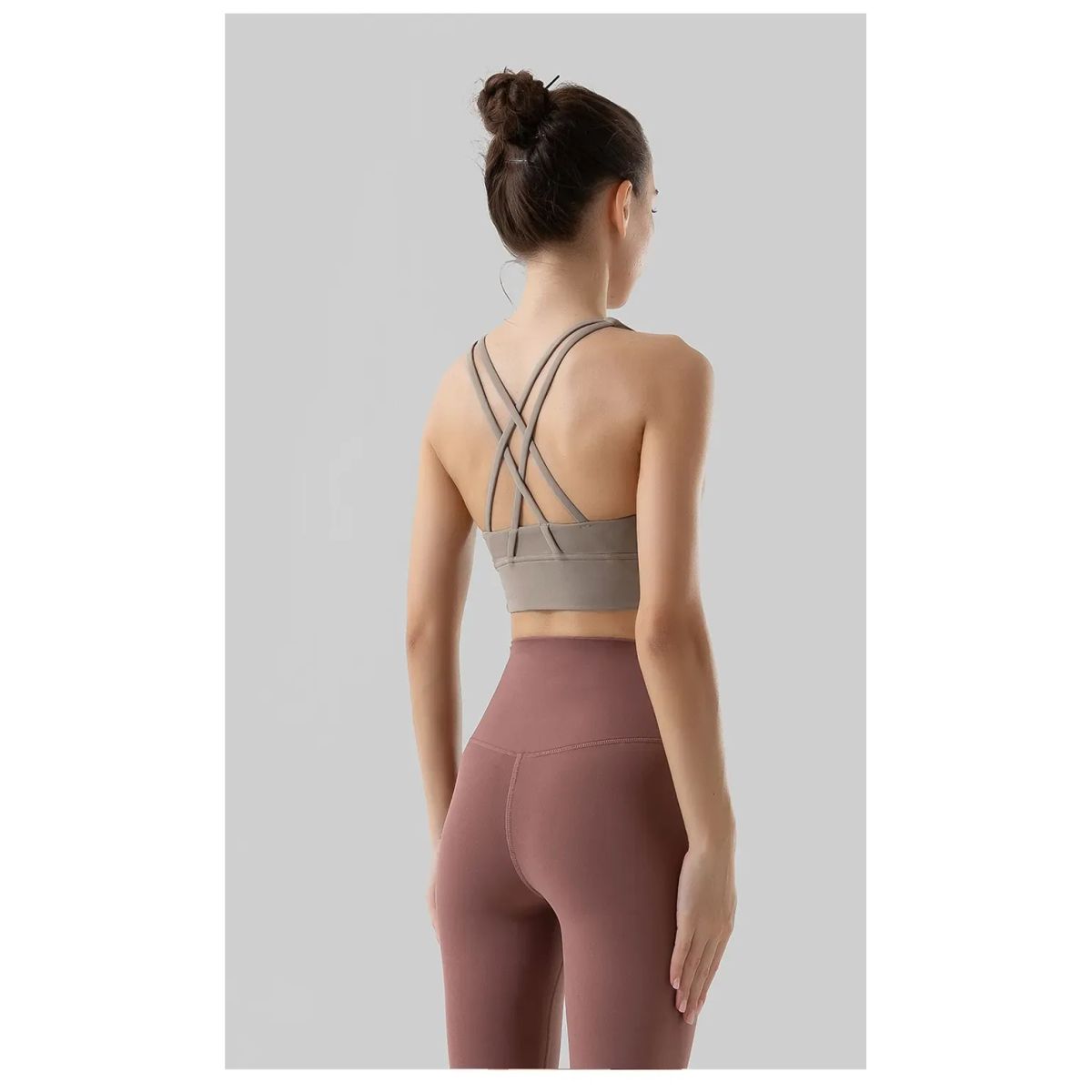TIOZONEY - Sujetador deportivo con tiras para mujer