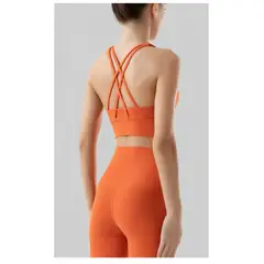 TIOZONEY - Sujetador deportivo con tiras para mujer