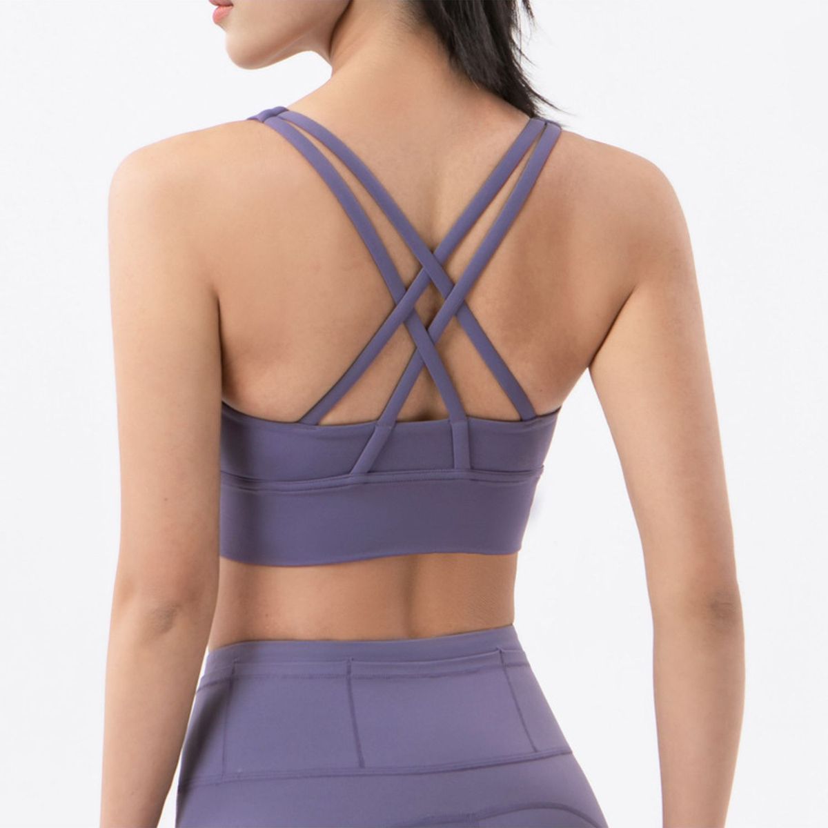 TIOZONEY - Sujetador deportivo con tiras para mujer