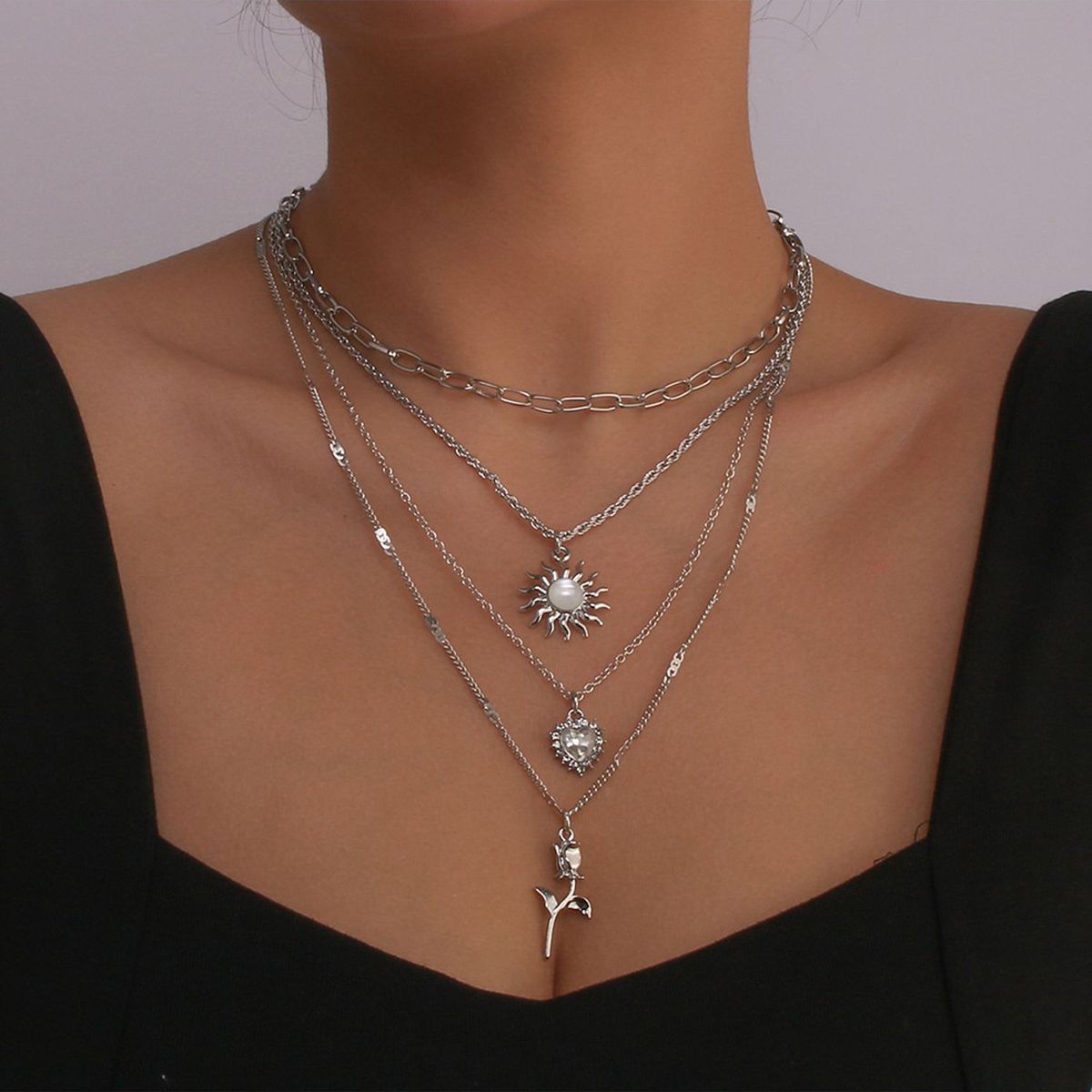 TIOZONEY - Collar Mujer -Multicolor