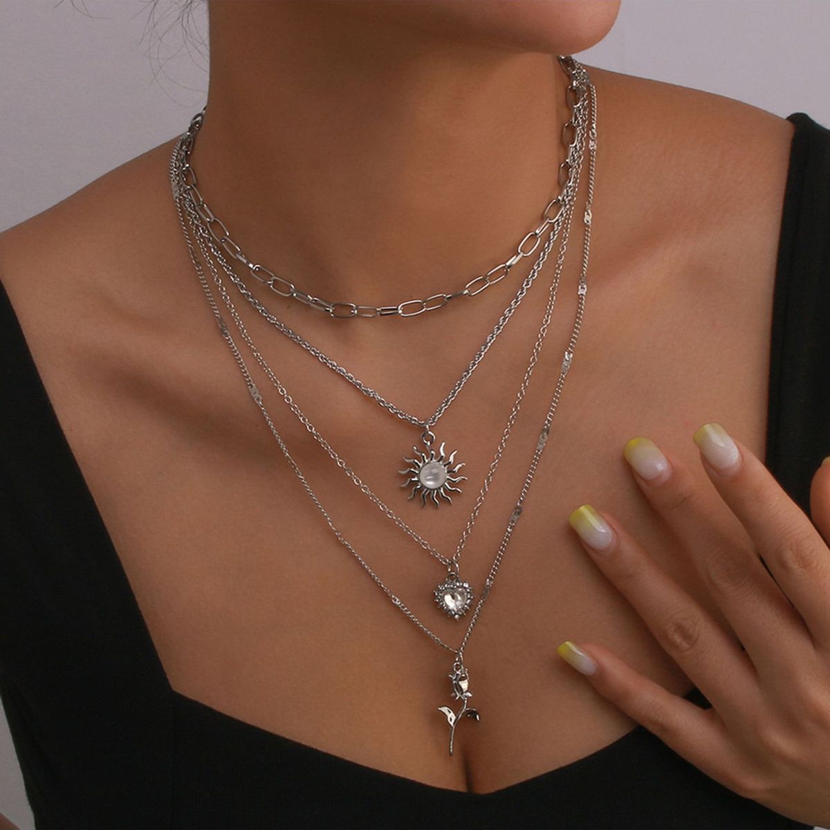 TIOZONEY - Collar Mujer -Multicolor