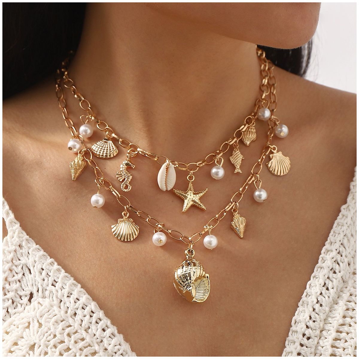TIOZONEY - Collar Mujer -Multicolor