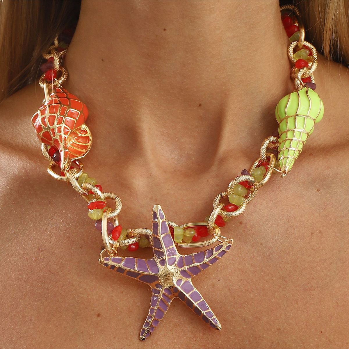TIOZONEY - Collar Mujer -Multicolor