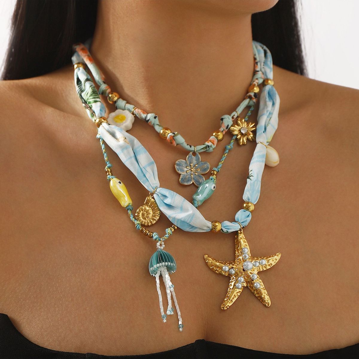 TIOZONEY - Collar Mujer -Multicolor