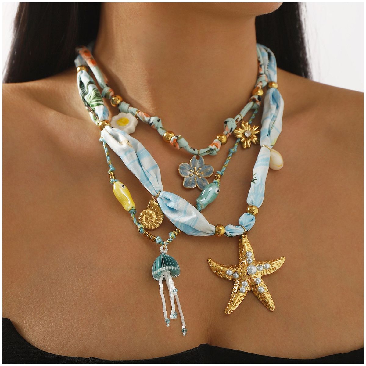 TIOZONEY - Collar Mujer -Multicolor