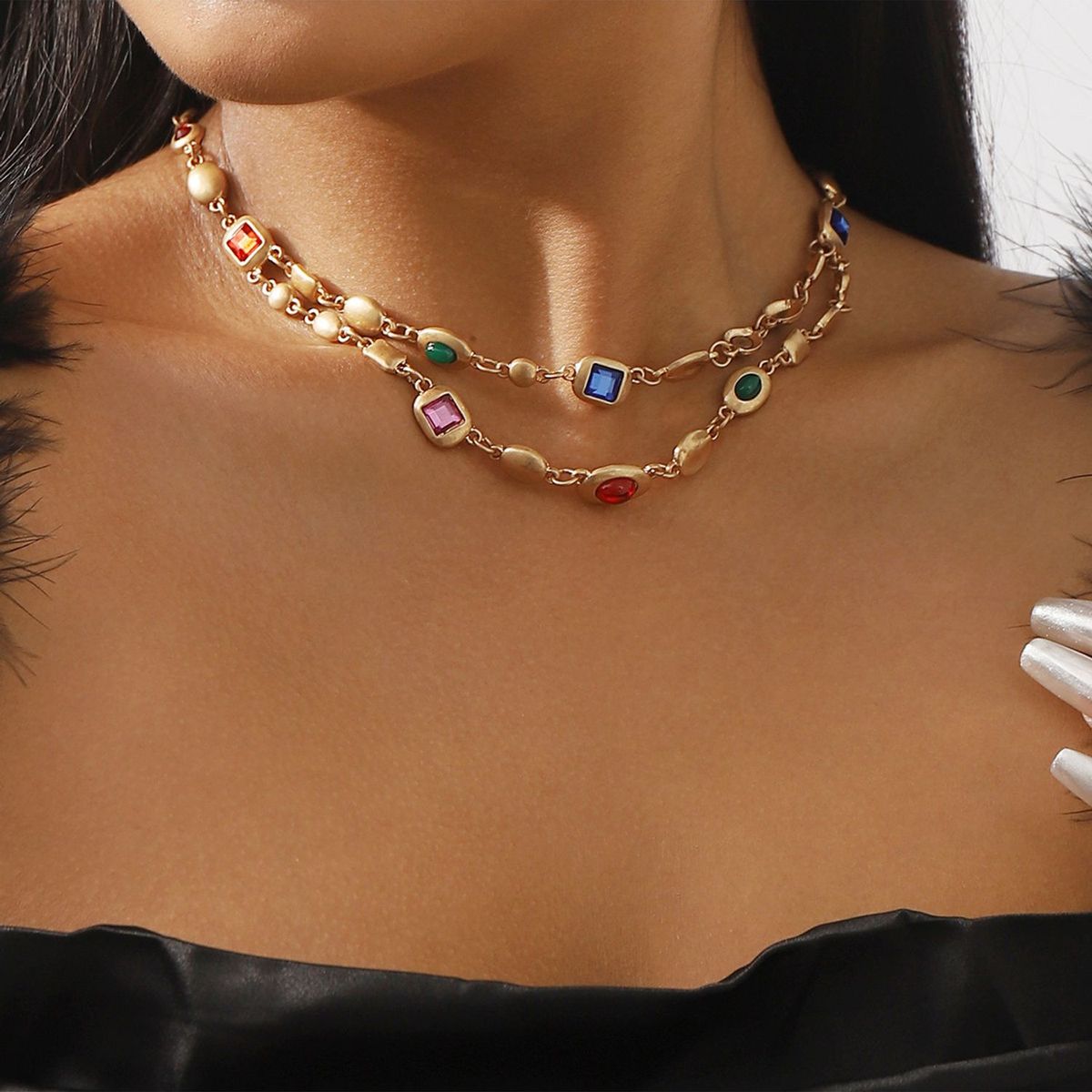 TIOZONEY - Collar Mujer -Multicolor