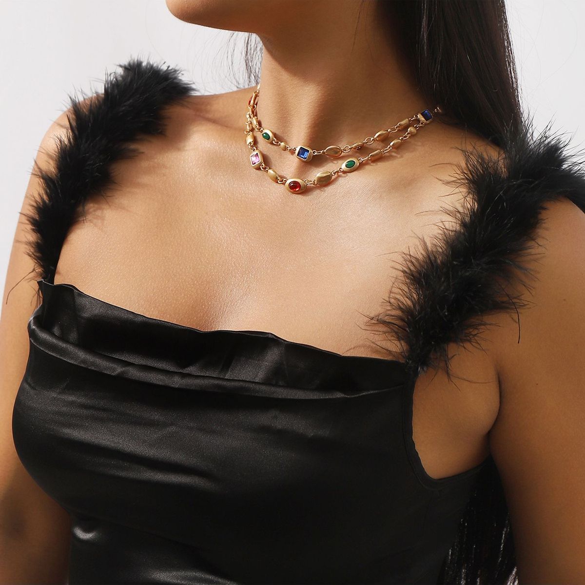 TIOZONEY - Collar Mujer -Multicolor
