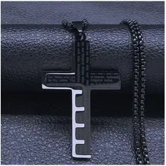 TIOZONEY - Collar de cruz cristiana inspiradora para