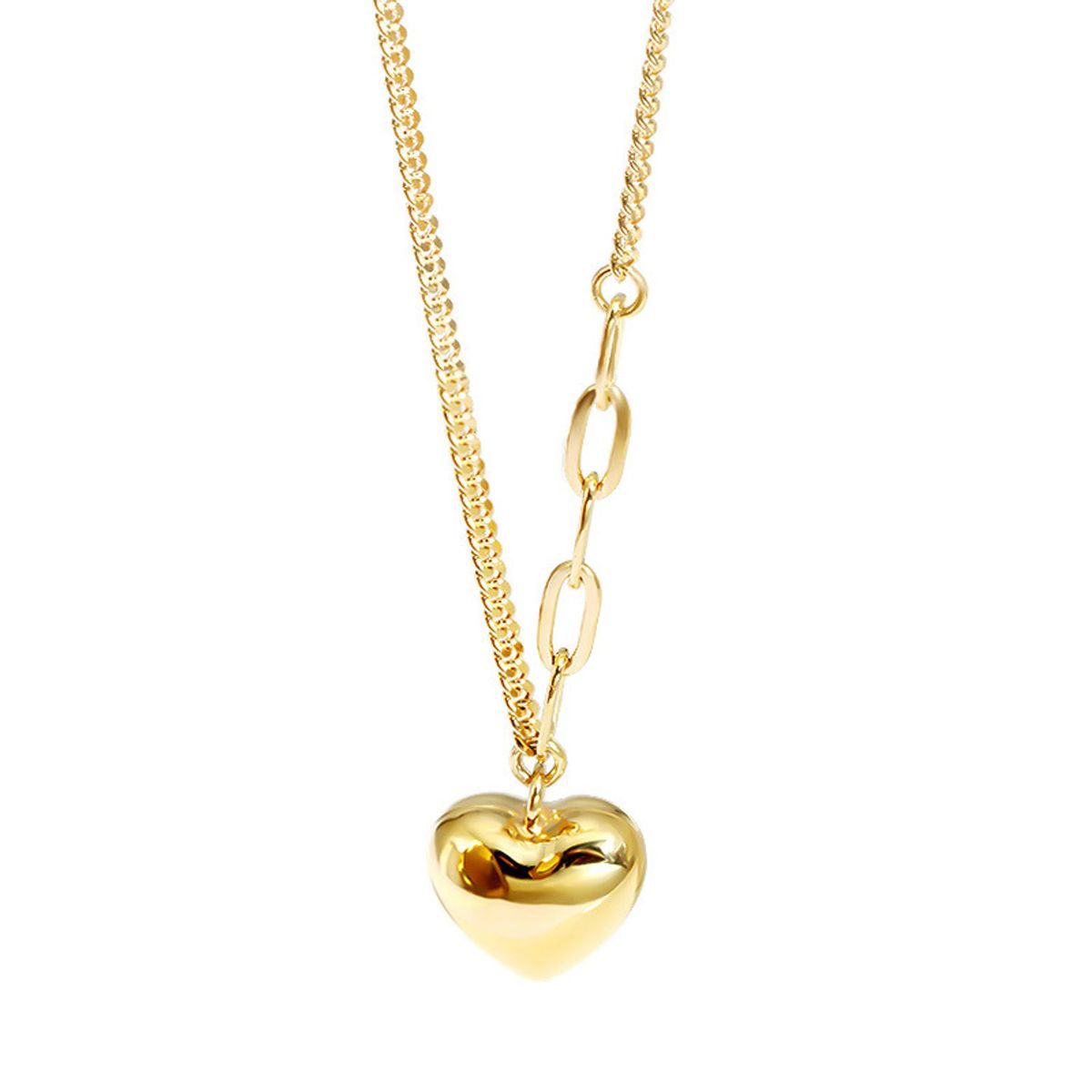 TIOZONEY - Collar Corazón Plata de Ley