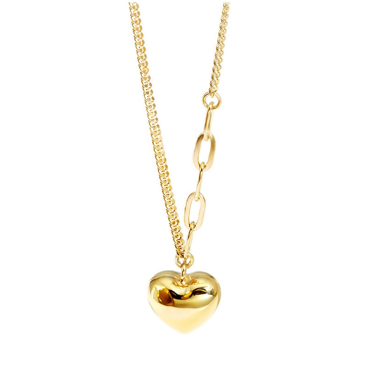 TIOZONEY - Collar Corazón Plata de Ley