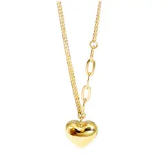 TIOZONEY - Collar Corazón Plata de Ley