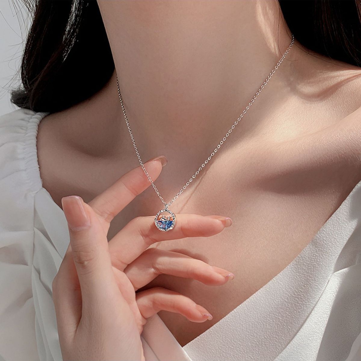 TIOZONEY - Collar con colgante de ballena