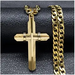TIOZONEY - Collar de cruz cristiana inspiradora para