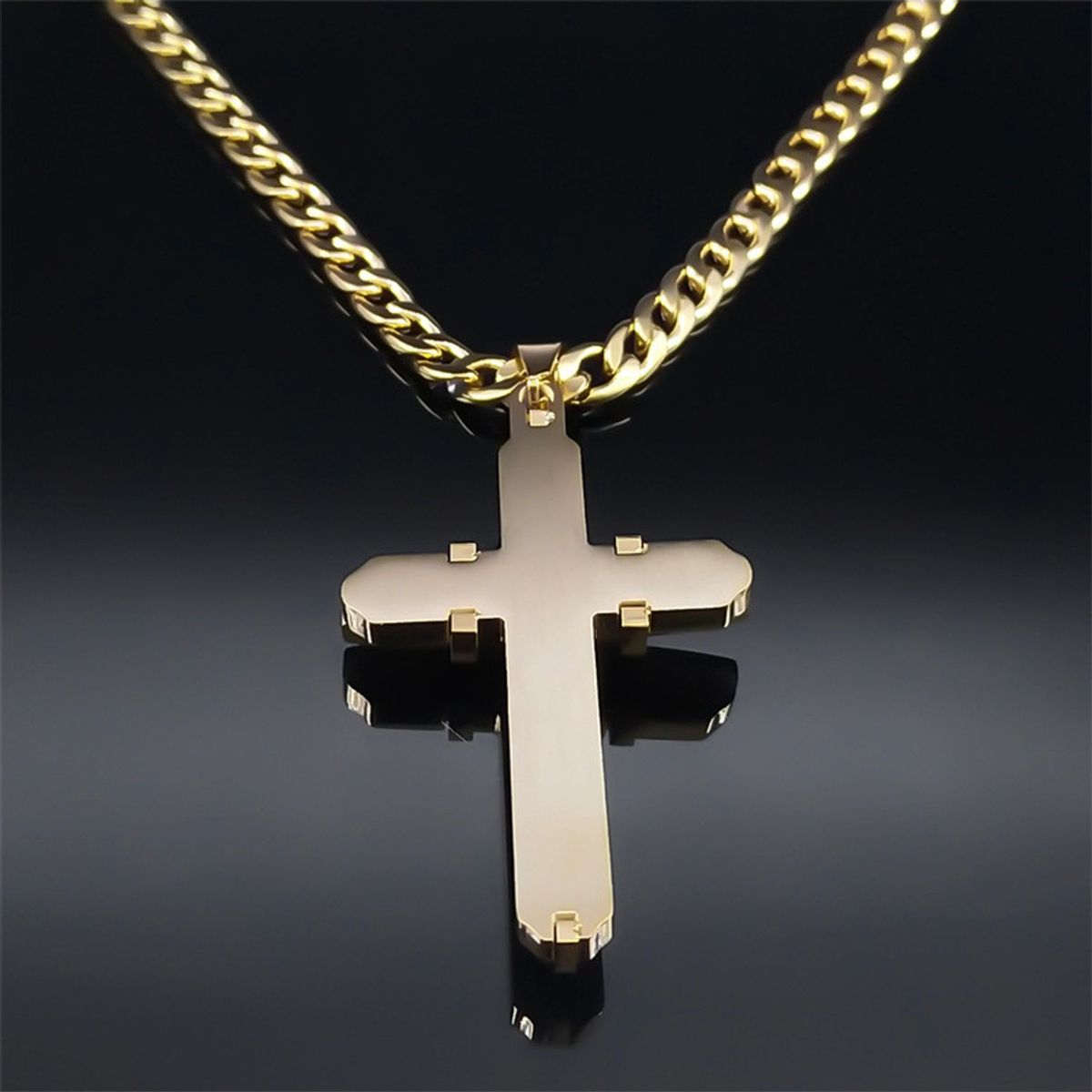 TIOZONEY - collar de cruz cristiana inspiradora para