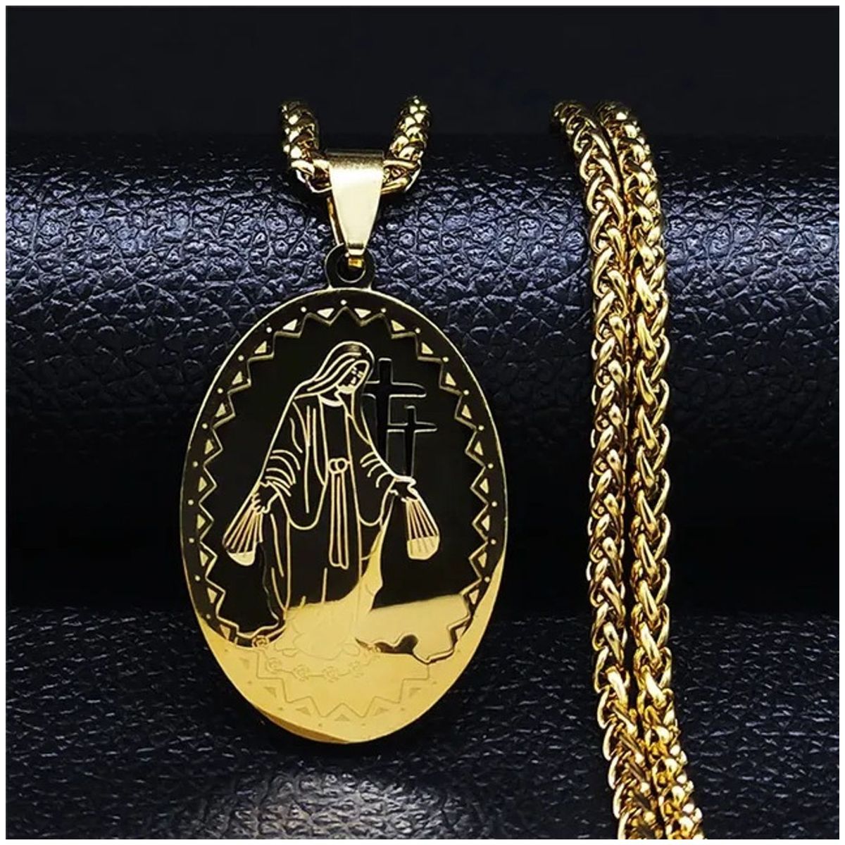 TIOZONEY - Collar y cadena de la Virgen María