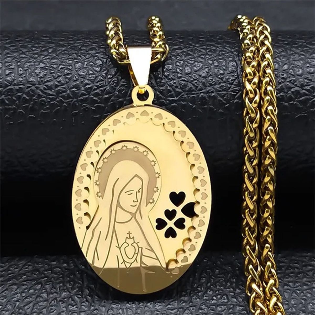 TIOZONEY - Collar y cadena de la Virgen María