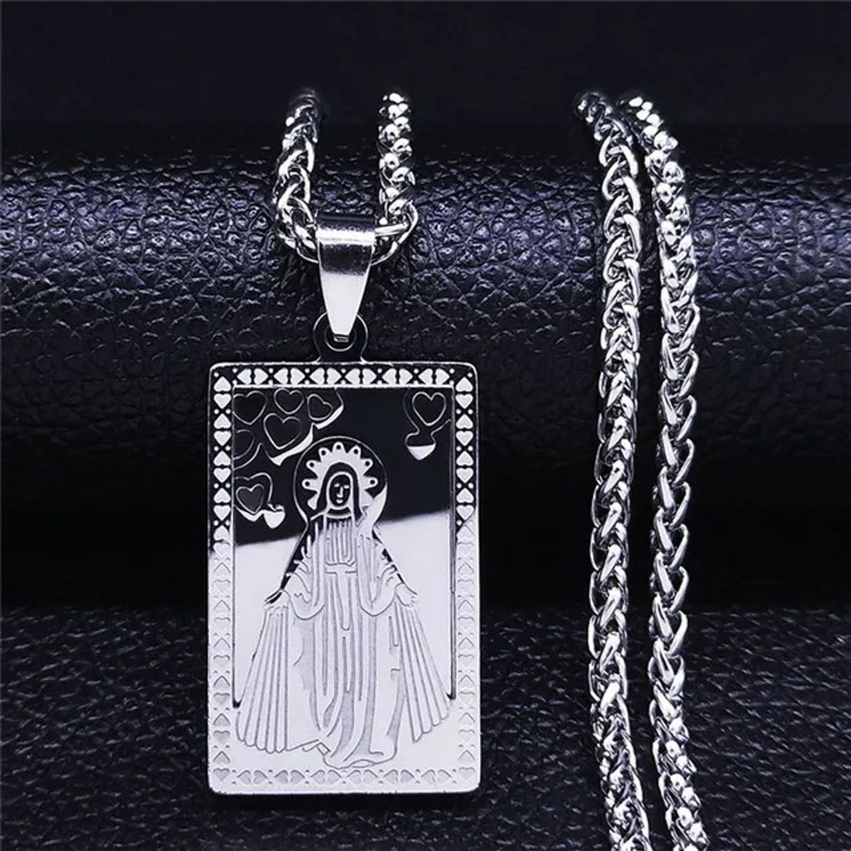 TIOZONEY - Collar y cadena de la Virgen María