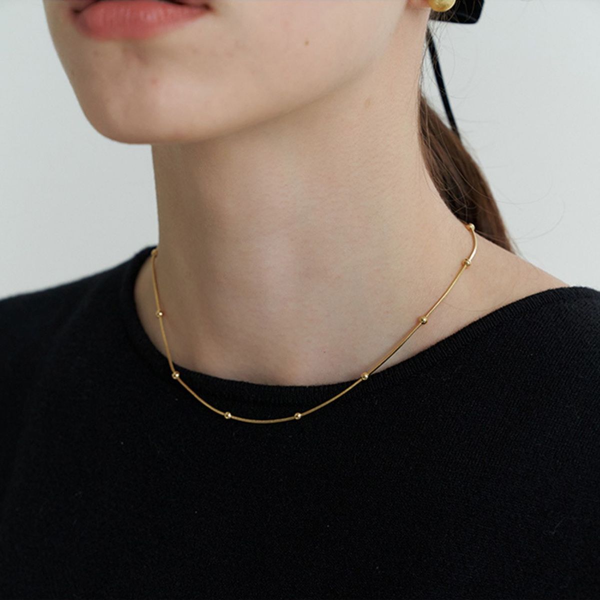 TIOZONEY - Collar de plata de ley para señora