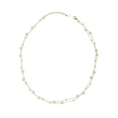 TIOZONEY - Bañado en oro Collar de moda para mujeres