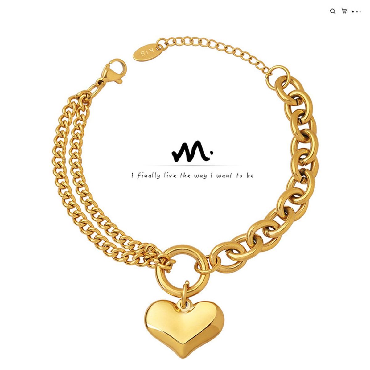 TIOZONEY - Pulsera de corazón de amor para mujeres
