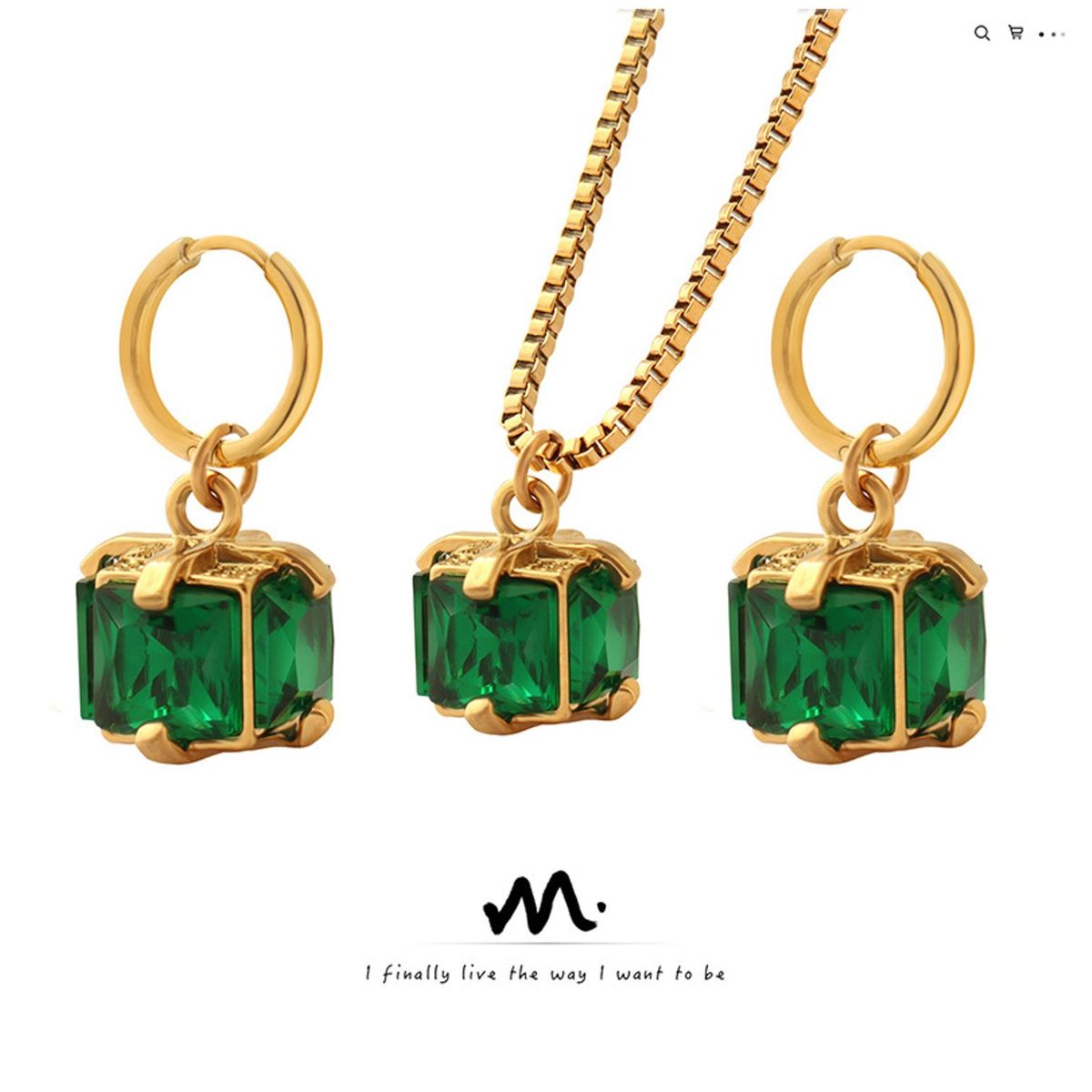 TIOZONEY - Conjunto de collar y pendientes para mujer