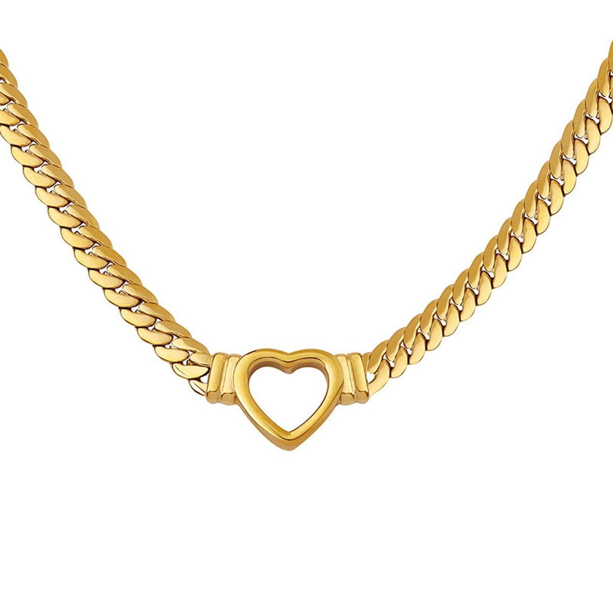 TIOZONEY - Collar de cadena gruesa de eslabones