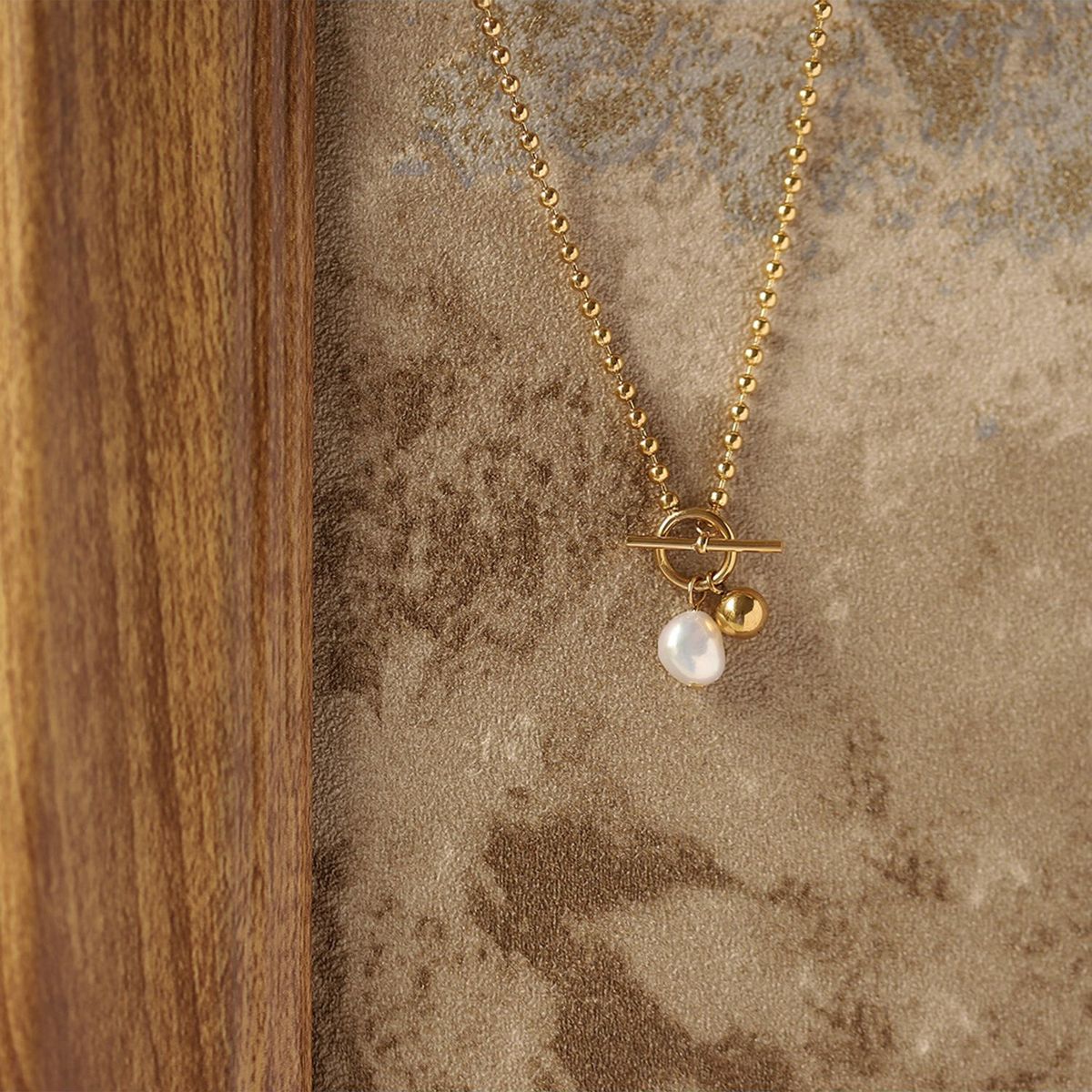 TIOZONEY - Bañado en oro Collar de moda para mujeres