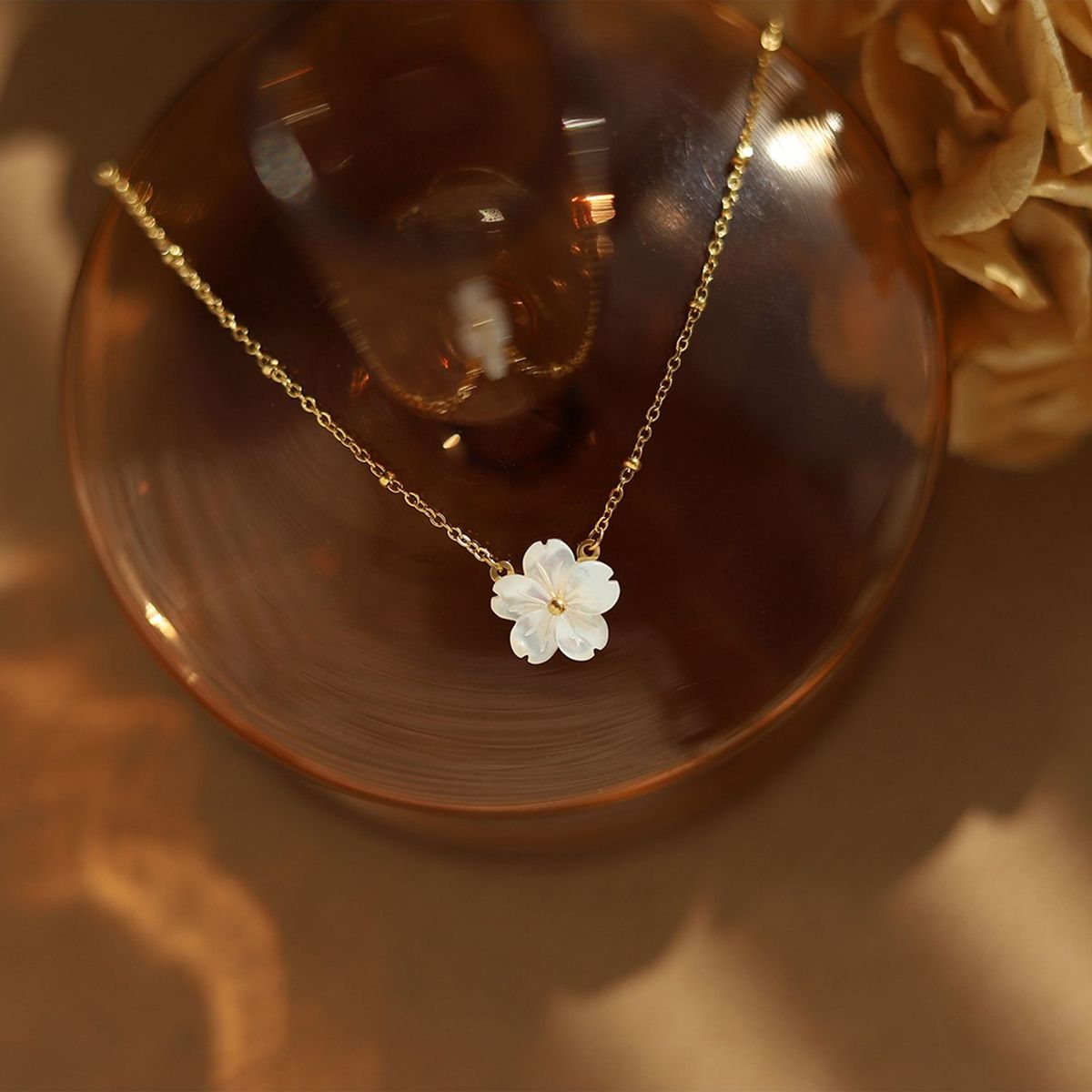 TIOZONEY - Bañado en oro Collar de moda para mujeres