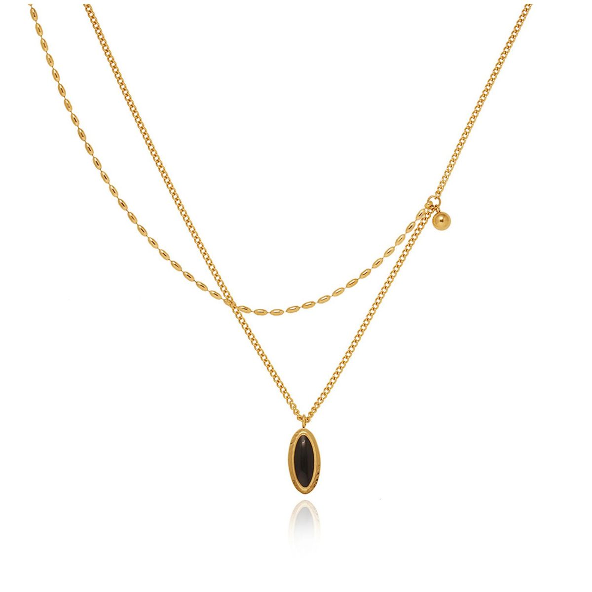 TIOZONEY - Bañado en oro Collar de moda para mujeres