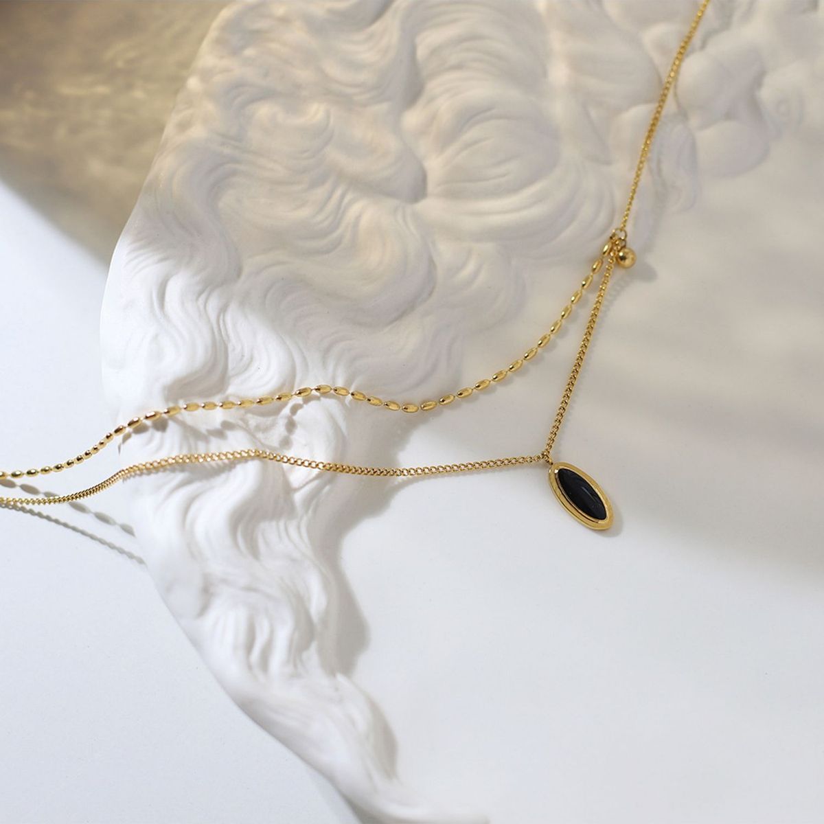 TIOZONEY - Bañado en oro Collar de moda para mujeres