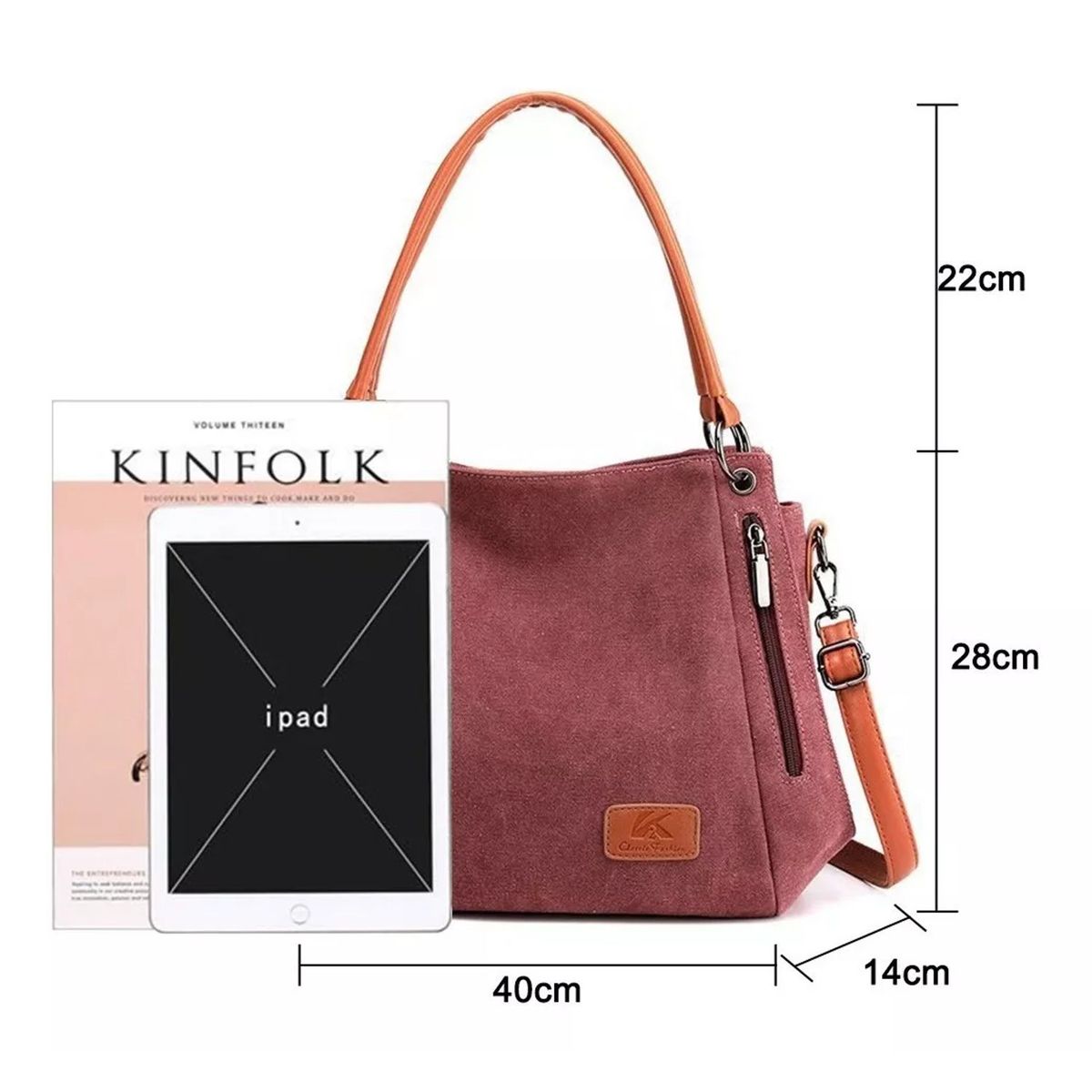 TIOZONEY - Bolso Multifuncional De Lona De Gran Capacidad Para Mujer