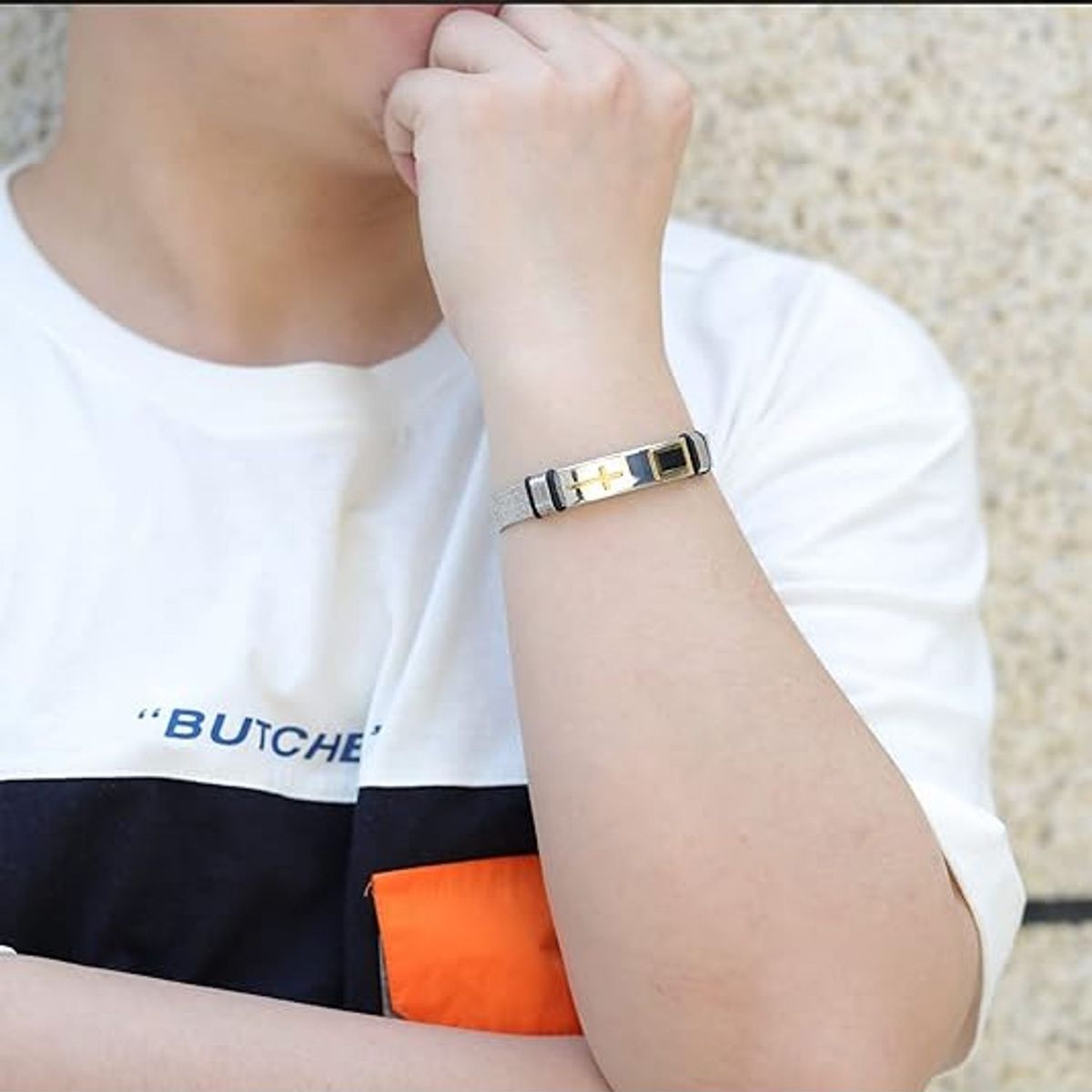 TIOZONEY - Pulsera de acero inoxidable