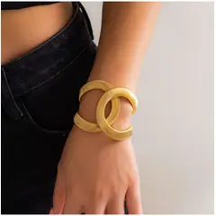 TIOZONEY - Pulsera de metal para mujer