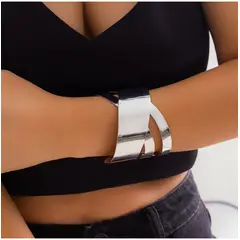 TIOZONEY - Pulsera de metal para mujer