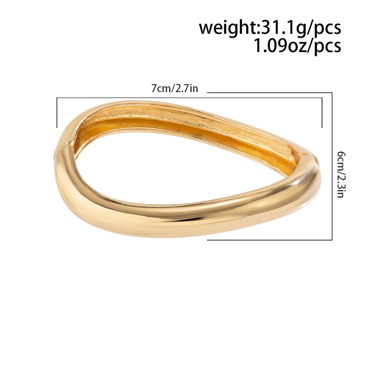 TIOZONEY - Pulsera chapada en oro para mujer