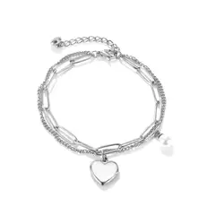 TIOZONEY - Pulsera de corazón de para mujer