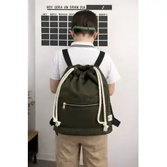 HAOKIDS - Mochila Gabardina acolchada compartimiento Notebook para Colegio Universidad Oficina Diseño Chileno