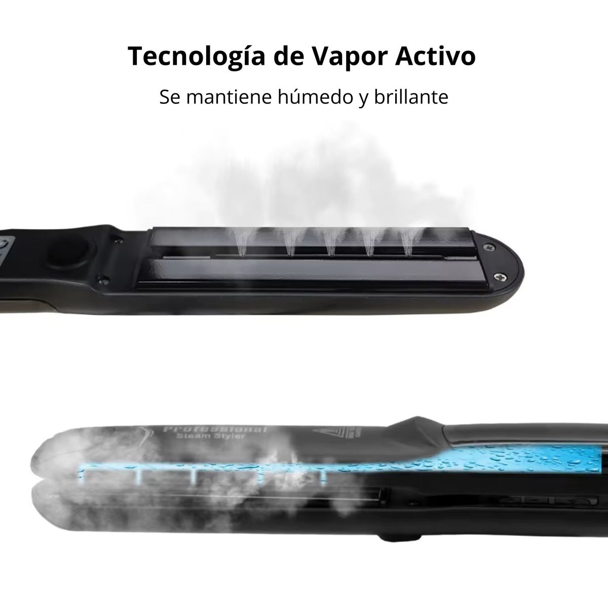 GENERICO - Plancha de Pelo Profesional Steam Styler con Vapor