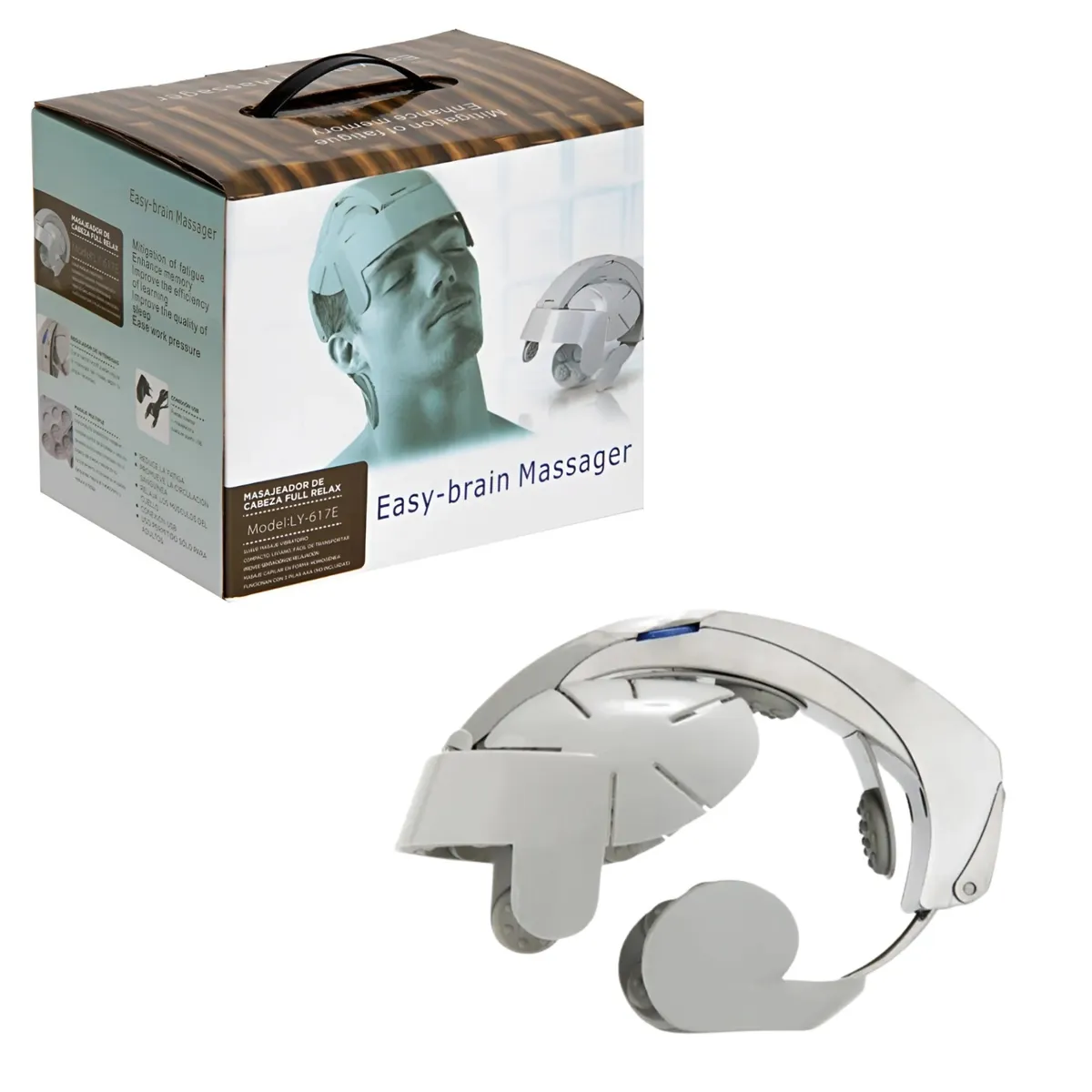 GENERICO - Masajeador de Cabeza Easy Brain LY-617E  Tecnología de Vibración Relajante