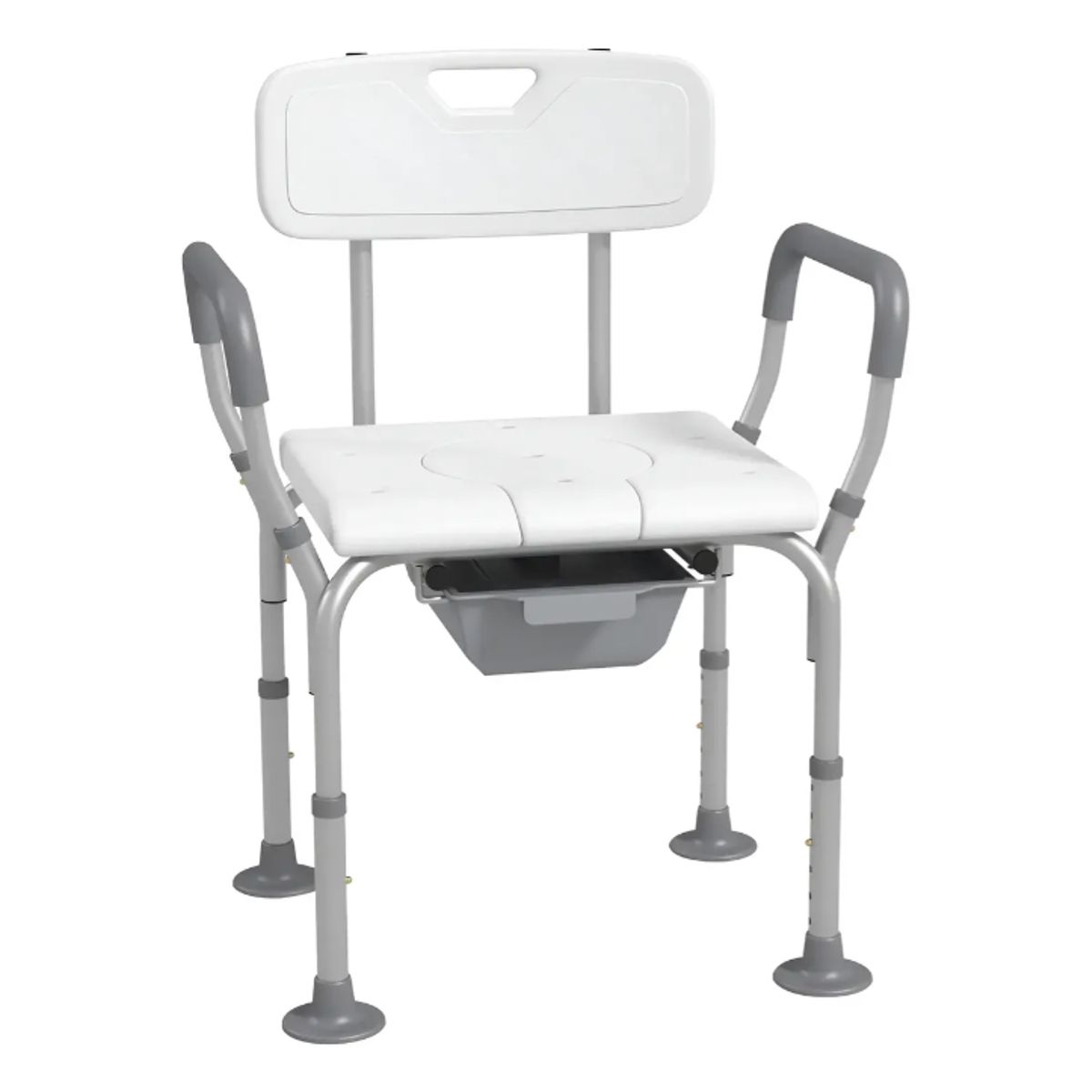 GENERICO - Silla Baño Ducha Portatil Adulto Mayor Enfermos Aluminio
