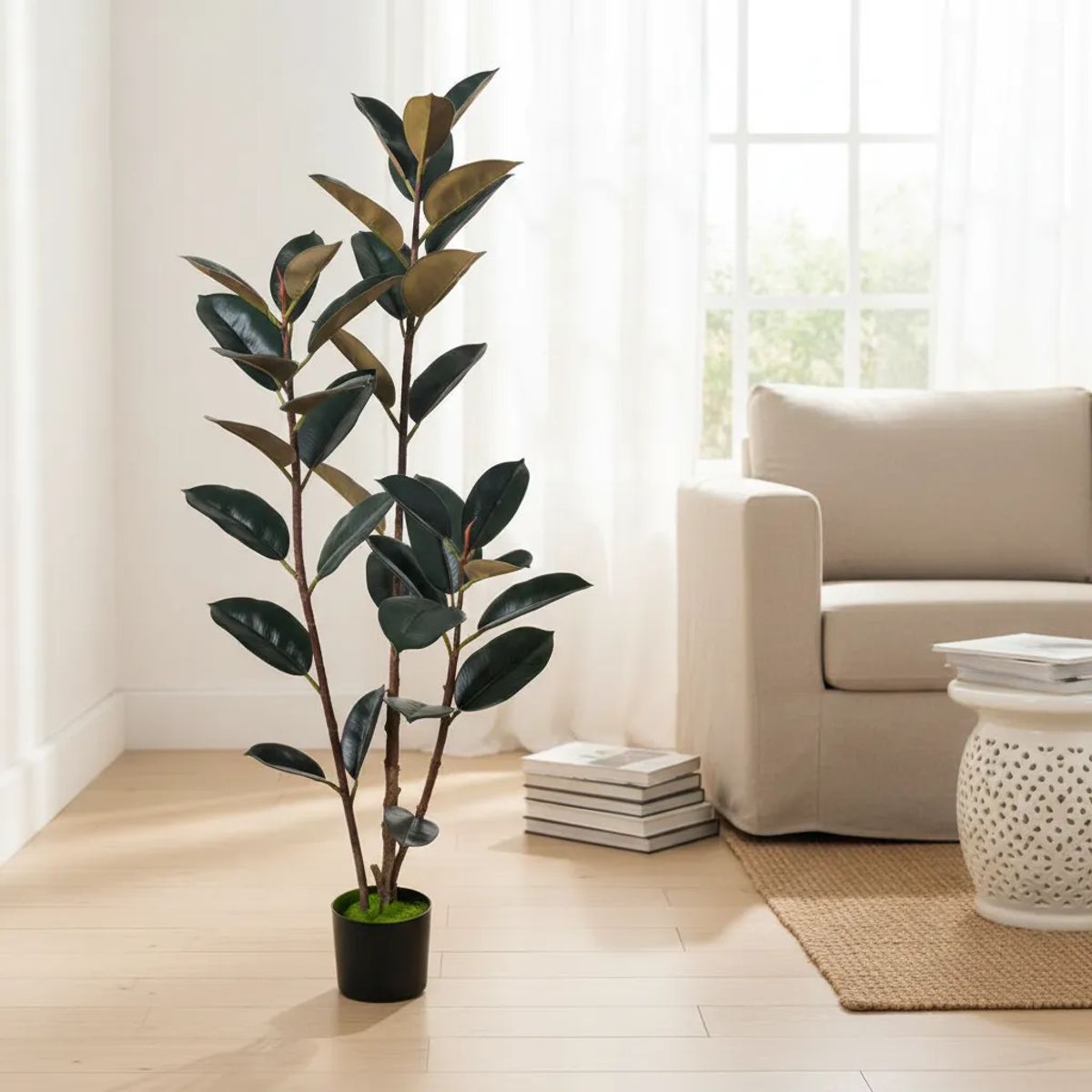 GENERICO - Planta Artificial Gomero Decorativo 1.5 Metros