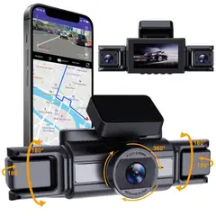EVERSO - Cámara Para Auto Seguridad 4k Con 4 Cámaras Visión Nnocturna Negro