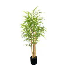 GENERICO - Planta Bambu Artificial Decorativa con Macetero 1.20cm