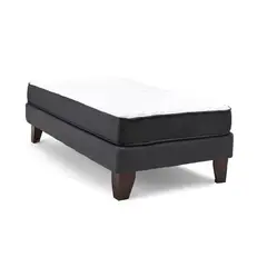 GENERICO - Cama 1.5 plazas Europea Funcional Gris base y colochon