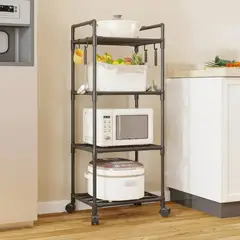 GENERICO - Rack Estante Organizador Cocina Multifuncional 4 Niveles Color Negro
