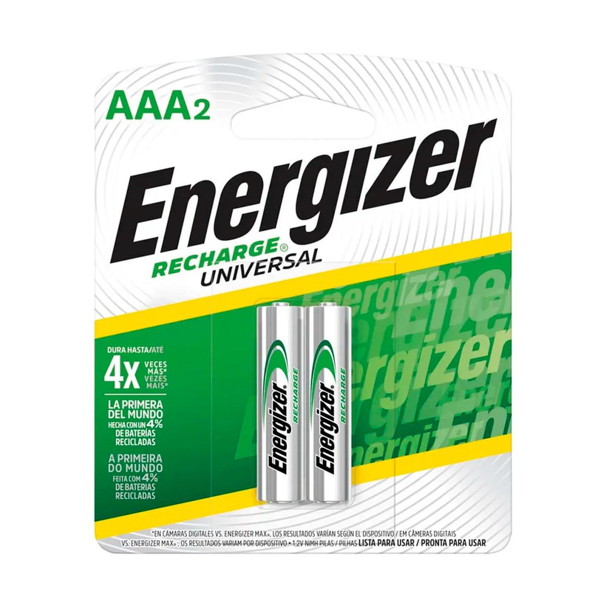 ENERGIZER - Pack 2 Pilas Recargales AAA Energizer AAAx2 700 MAH
