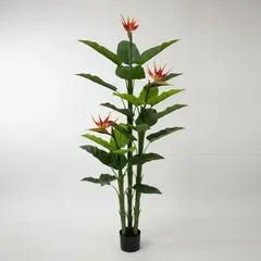 GENERICO - Planta Artificial Ave Del Paraiso Con Macetero 1.80cm