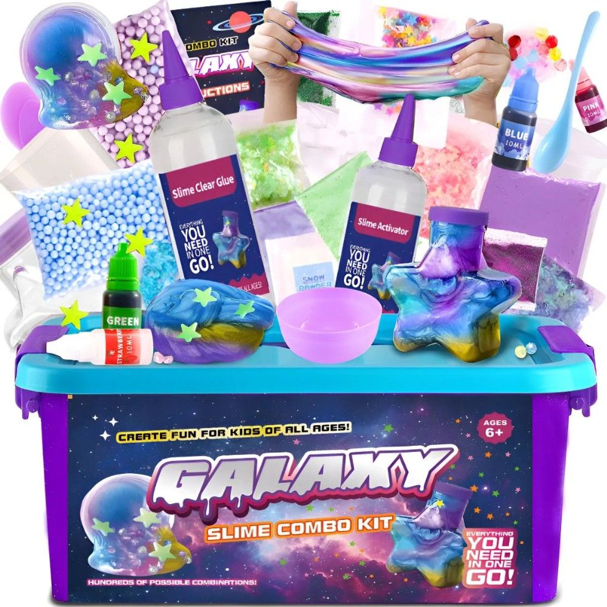 GENERICO - Kit Hacer Slime Galaxy Diy Niño Con Adhesivo Y Activador