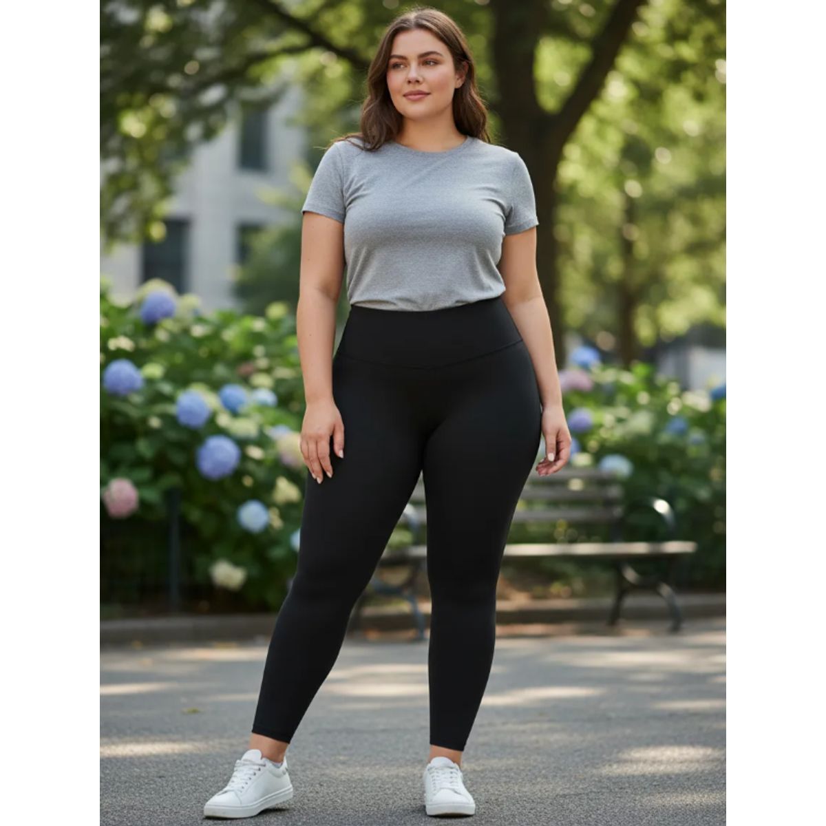 AGW - Pack 3 Calzas Negras Deportivas Mujer Algodon Nacional Xl