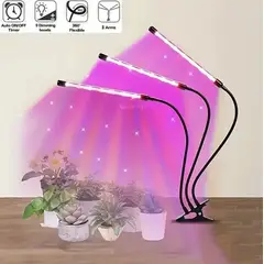 GENERICO - Lámpara para cultivo interior Genérica 3 tubos color violeta